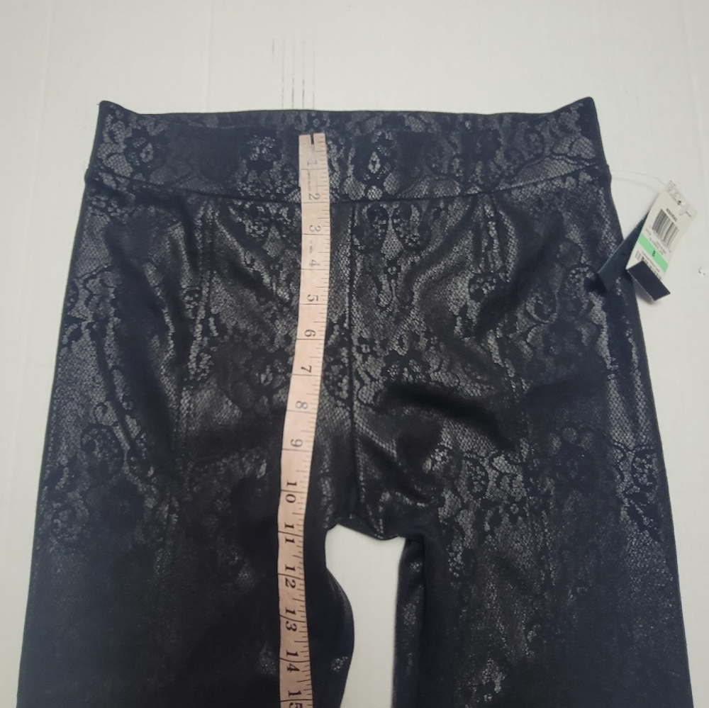 NWT! Black Lace Print Skinny Pants - Picture 10 of 12